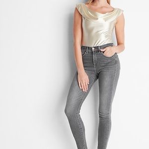 Satin Off The Shoulder Thong Bodysuit -EXPRESS, MEDIUM, NWT